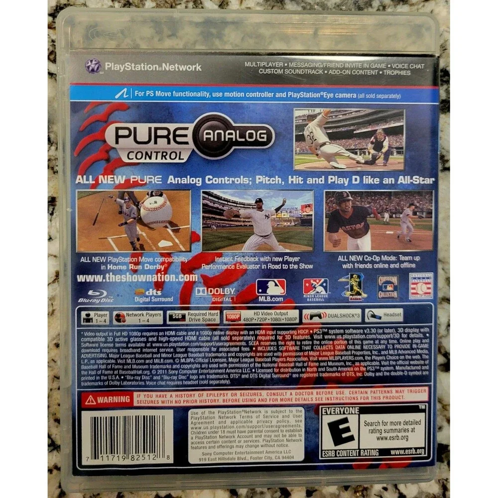 SONY PLAYSTATION 3 PS3: MLB11 THE SHOW,  BIG HIT!, CIB,  VG COND, FAST SHIPPING